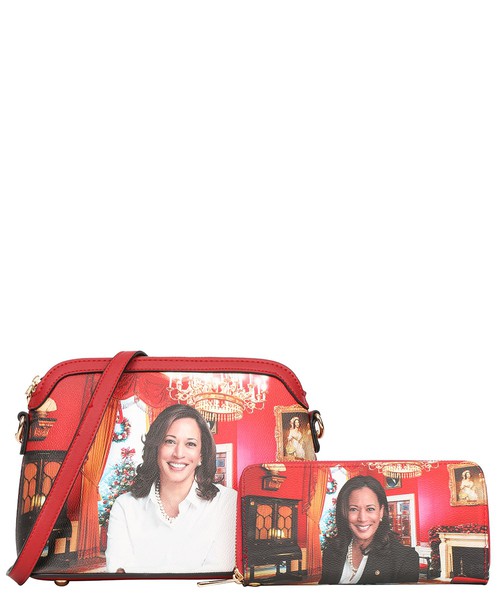 Princess Purse, 2in1 Kamala Harris Crossbody Bag Wallet Set, undefined