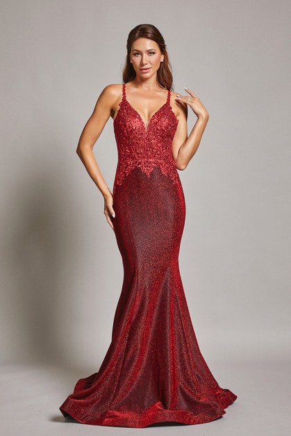 AG STUDIO, Sleeveless Long Evening Dress, RD202162BURG