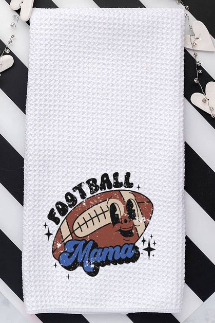 CALI BOUTIQUE, Football Mama Gameday Waffle Weave Towel, 708222t