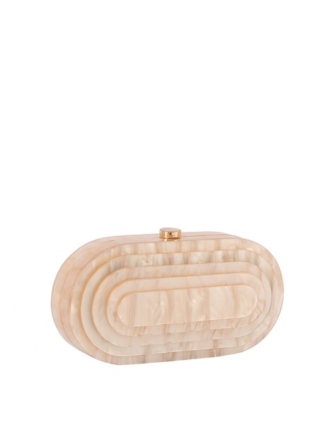 Handbag Factory, Art Deco Acrylic Oval Clutch, LC-0362