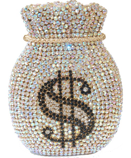 Princess Purse, Luxury Dollar Evening Clutch Handbag, PP-DOLLAR