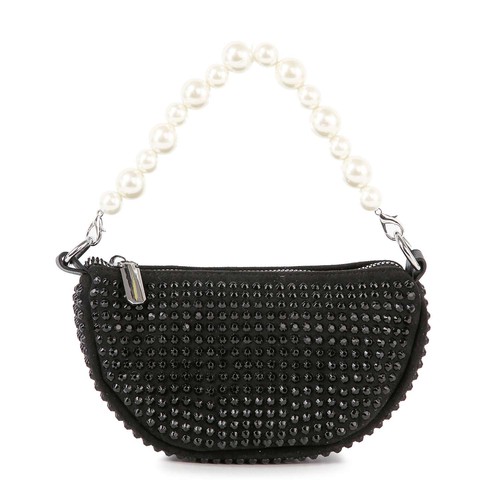 Handbag Factory, Rhinestone and Pearl Accented Petite Evening Bag, LCA-0170