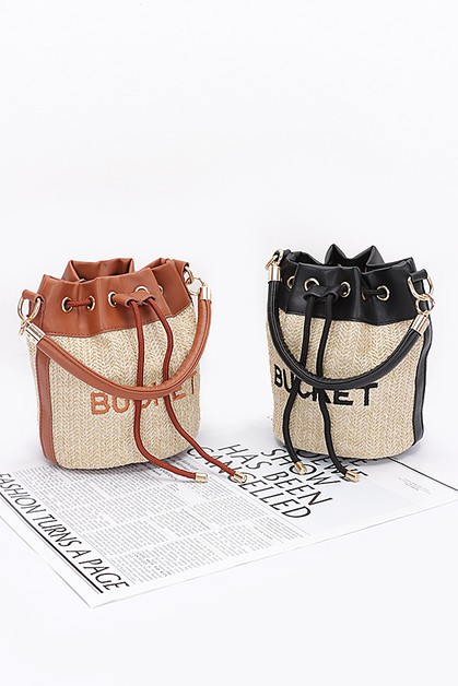 3AM, Faux Straw Bucket Bag, HPC6278