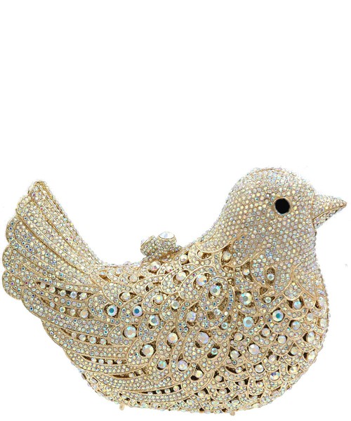 Princess Purse, Luxury Bird Evening Clutch Handbag, PP-GOLDBIRD