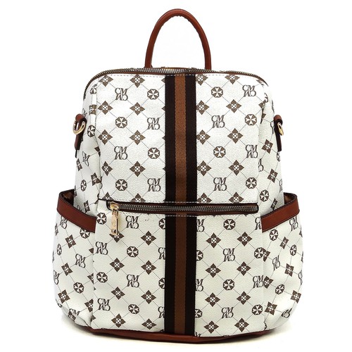 Fashion Bridge, CM Monogram Striped Convertible Backpack, CM2706