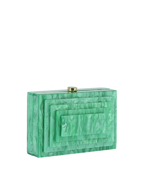 Handbag Factory, Art Deco Acrylic Rectangle Clutch, LC-0363