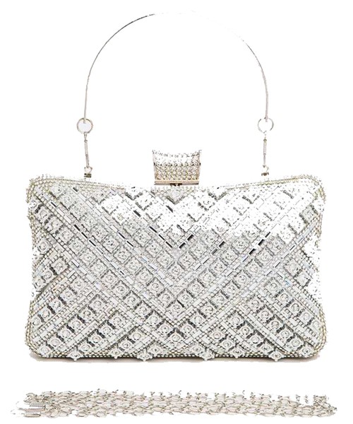 Princess Purse, Crystal Iconic Bridal Party Box Clutch, 88195