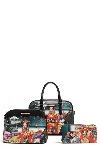 NICOLE LEE USA, AKIKO LA BELLEZA - 3 PIECE HANDBAG SET, undefined