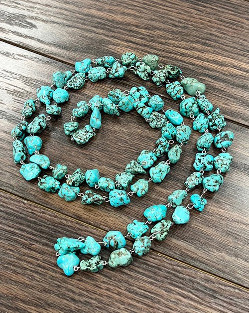 J CHRONICLES, 60-inch Long Turquoise Necklace, 738355